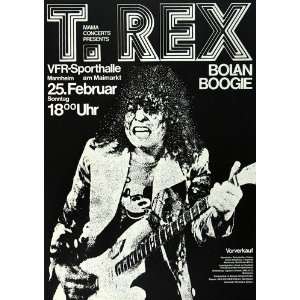  T.Rex   Bolan Boogie 1973   CONCERT   POSTER from GERMANY 