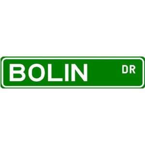 BOLIN Street Name Sign ~ Family Lastname Sign ~ Gameroom, Basement 