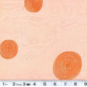  54 Wide Bombay Circles Sheer Flame Orange Fabric By The 