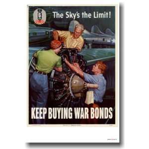     Keep Buying War Bonds   Vintage Reprint Poster