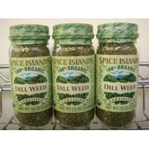 100 % Organic Dill Weed .8 Oz Spice Island  Grocery 