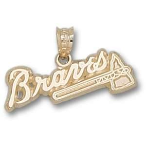  Atlanta Braves MLB Braves W/T Hawk 3/8 Pendant (14kt 