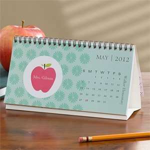  Personalized Teachers Desk Calendar   Apple Office 