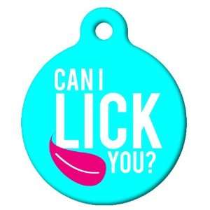 com Dog Tag Art Custom Pet ID Tag for Dogs   Can I Lick You?   Small 