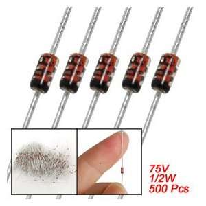   Pcs 75V 1/2W Axial Lead Switching Signal Silicon Diodes Electronics