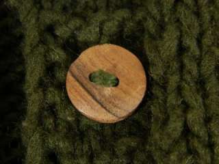 Heavy REY WEAR 100% Wool Classic Hand Made Lama Button Sweater  