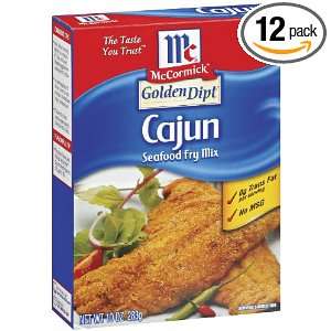 McCormick Golden Dipt Cajun Seafood Fry Mix, 12 Count Packages (Pack 