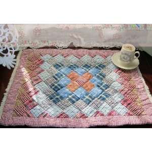 Shabby and vintage Patchwork/Quilted Bath Rug/Mat 