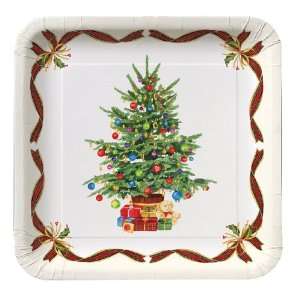    Christmas Memories Square Paper Dinner Plates Toys & Games
