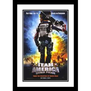  Team America World Police 32x45 Framed and Double Matted 