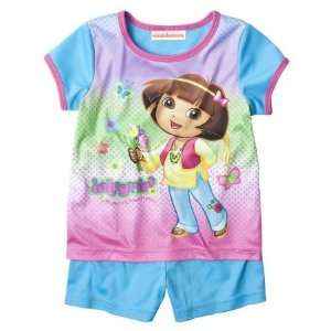 Dora the Explorer Toddler Girl T shirt & Pants Set Sleepwear Set Size 