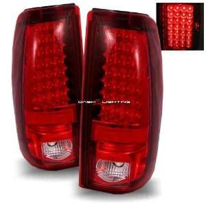 03 06 Chevy Silverado LED Tail Lights   Red Clear 