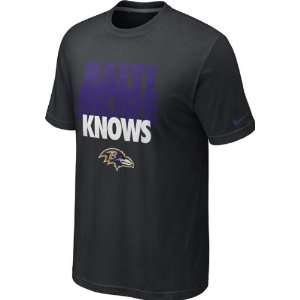  Baltimore Ravens Black Nike Baltimore Knows T Shirt 