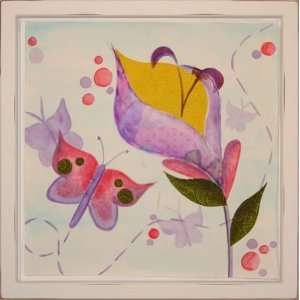  Purple Flowers Deco Art Plaque Baby