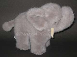 Vtg 1986 GUND ELEPHANT Stuffed Plush TOY Grey Gray 12  
