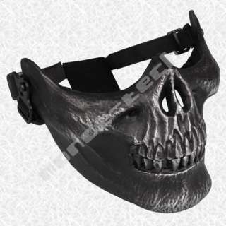 Skull Skeleton Airsoft Paintball Half Face Protect Mask  