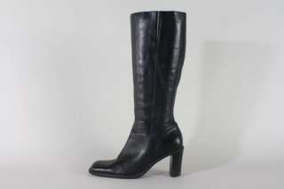 Naturalizer Black Knee High Leather Boots Trinity 6.5  