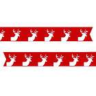 Reindeer Printed Ribbon Red   15mm   Christmas Cake Party Present 