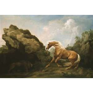   George Stubbs   24 x 16 inches   Horse Frightened b