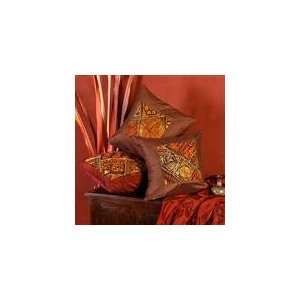  Maharaja Vintage Trendy Embroidered Throw Pillow Set