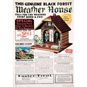  1968 Ad Foster Trent Black Forest Weather House 