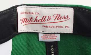 Celtics Mitchell Ness SnapBack Hat White Green Cap NBA Boston BABA 