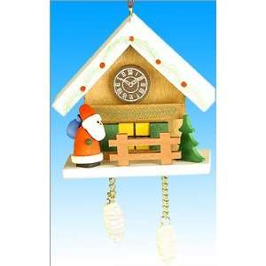  Ulbricht ornament   Santa on Tan Cuckoo Clock