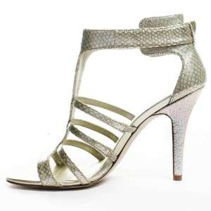 GUESS HOLDA2 WOMENS GOLD STRAPPY HEEL SANDAL SHOE 8  