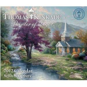  Thomas Kinkade Painter of Light with Scripture 2012 Desk 