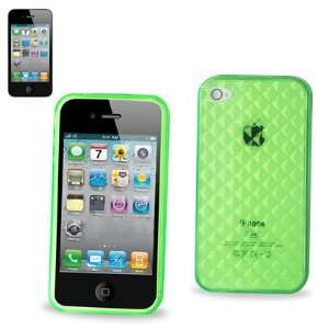  iPhone 4 Rubber Case Polymer Design (Green) Cell Phones 