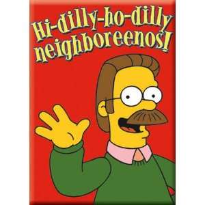 The Simpsons Flanders Hi dilly ho dilly neighboreenos Refrigerator 