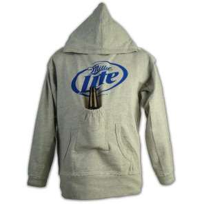Beer Hoodie Sweatshirt with Beer Pouch   Miller Lite  