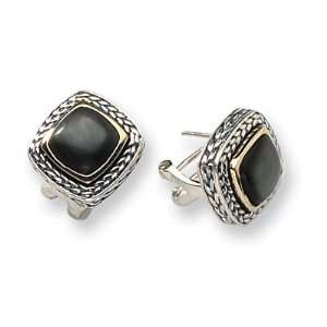  Black Mother of Pearl Earrings/Sterling Silver Jewelry