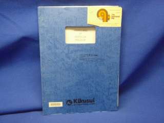 Kikusui PLZ 72W Electronic Load Operators Manual  