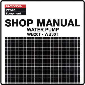 Honda WB20T WB30T 20 30 Pump Service Repair Manual 61YB360  