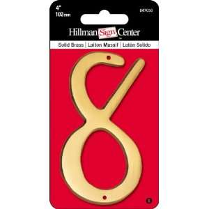 The Hillman Group 847050 4 Inch Traditional Solid Brass House Number 