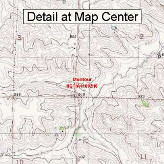   Quadrangle Map   Montour, Iowa (Folded/Waterproof)