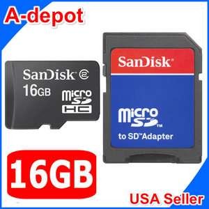 Sandisk 16GB MicroSD Memory Card For HTC Droid Incredible 2 Eris Touch 