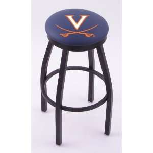 University of Virginia Steel Stool with Flat Ring Logo Seat and L8B2B 