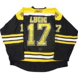  Milan Lucic Signed Jersey   home black   Autographed NHL 