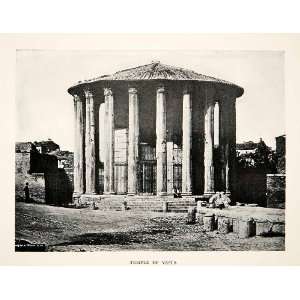  1906 Print Ancient Roman Architecture Temple Vesta Rome 
