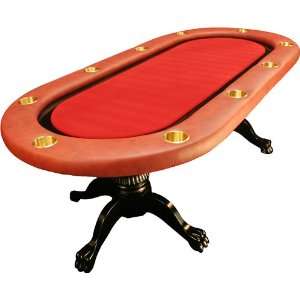 Elite Poker Table 94   Black and Red Removable Felts  