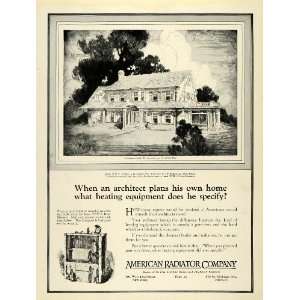  1922 Ad American Radiator Home H. E Paddon New York Heater Heating 