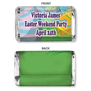  Easter Egg Personalized Mini Candy Bar Wrapper   Qty 75 