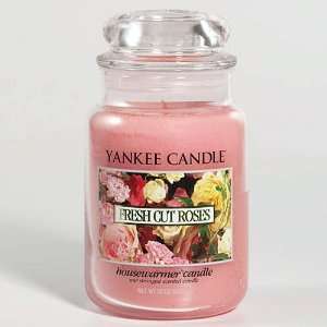  Yankee Candle   22 oz. Candle Jar FRESH CUT ROSES