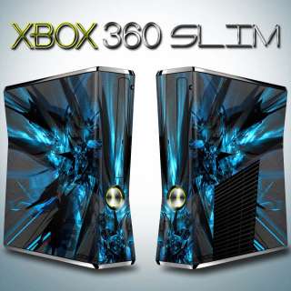 Xbox 360 SLIM Skin   ELECTRIC BLUE VENOM  