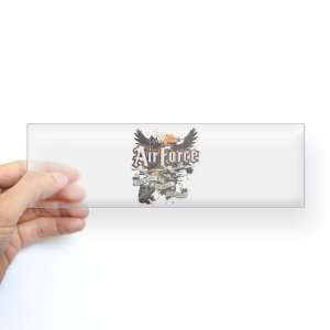 Bumper Sticker Clear Air Force US Grunge Any Time Any Place Any Where