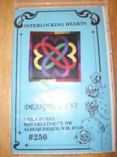 INTERLOCKING HEARTS Quilt Pattern Designs by Vi #250  