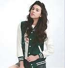   jacket Green letterman uniform coat Korea high quality men & women XL