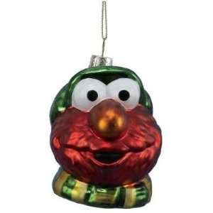  Sesame Street Elmo Head Glass Ornament